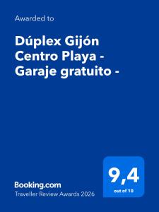 Dúplex Gijón Centro Playa - Garaje gratuito -