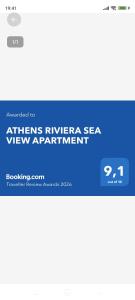 ATHENS RIVIERA SEA VIEW APARTMENT