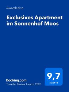 Exclusives Apartment im Sonnenhof Moos