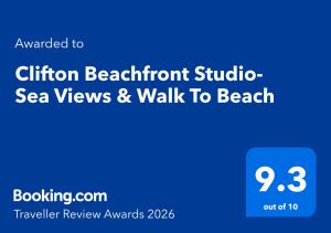 Clifton Beachfront Studio-Walk To The Beach