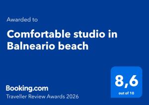 Comfortable studio in Balneario beach