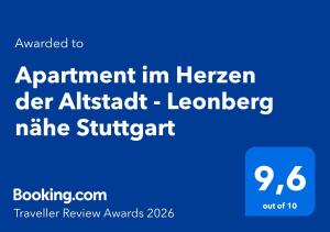 Apartment im Herzen der Altstadt - Leonberg nähe Stuttgart
