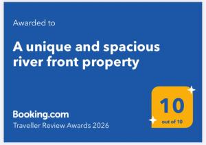 A unique and spacious river front property