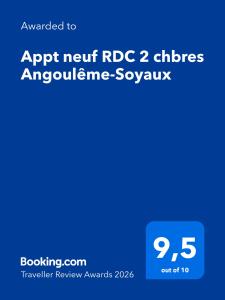 Appt neuf RDC 2 chbres Angoulême-Soyaux