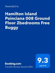 Hamilton Island Poinciana 008 Ground Floor 2bedrooms Free Buggy