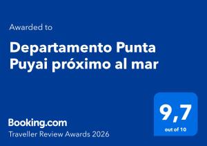 Departamento Punta Puyai próximo al mar