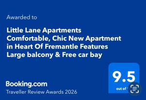 Little Lane Apartments Comfortable, Chic New Apartment in Heart Of Fremantle Features Large balcony & Free car bay