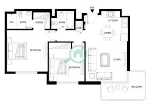 Free housekeeping visits during your stay - StayShort - Elegant 2BR Residence in the New The Diplomat
