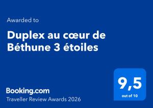 Duplex au cœur de Béthune 3 étoiles