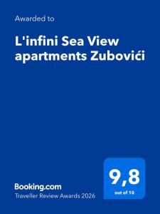 Linfini Sea View apartments Zubovići