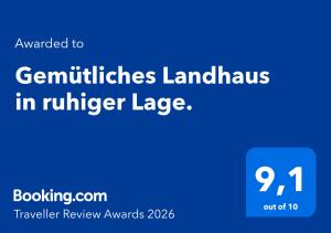 Gemütliches Landhaus in ruhiger Lage.