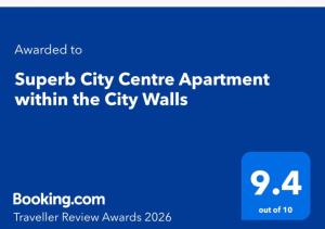 Superb City Centre Apartment within the City Walls