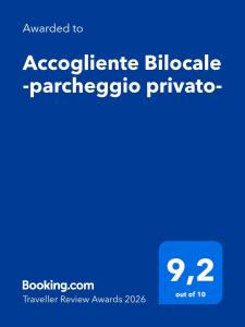 Accogliente Bilocale -parcheggio privato-