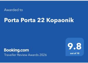 Porta Porta 22 Kopaonik - free garage