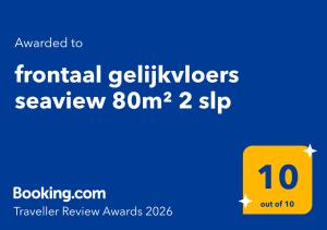 frontaal gelijkvloers seaview 80m² 2 slp