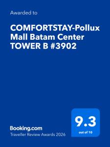 COMFORTSTAY-Pollux Mall Batam Center TOWER B #3902