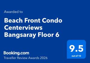 Beach Front Condo Centerviews Bangsaray Floor 6