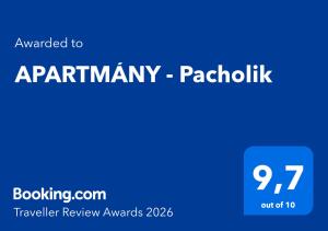 APARTMÁNY - Pacholik