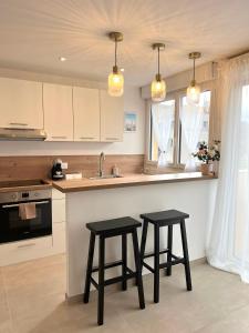 Studio lumineux vue mer, neuf entre Monaco-Menton