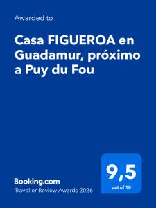 Casa FIGUEROA en Guadamur, próximo a Puy du Fou