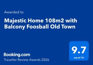 Majestic Home 108m2 with Balcony Foosball Old Town