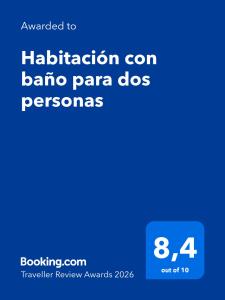 Habitación con baño para dos personas