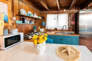 Cabin in front of idyllic majanicho beach