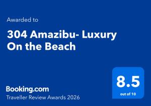 304 Amazibu- Luxury On the Beach