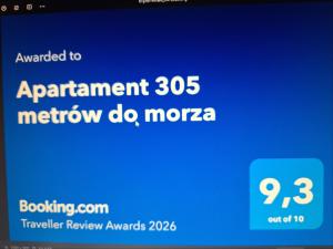 Apartament 305 metrów do morza