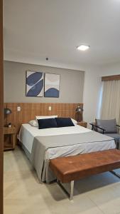 GOLDEN STAY - Saint Moritz - Flat Novo, Espaçoso, Individual ou Familia - Cama Queen e Sofá Cama Casal