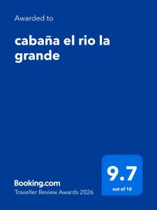 cabaña el rio la grande