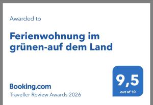 Ferienwohnung im grünen-auf dem Land