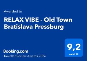 RELAX VIBE Old Town Bratislava Pressburg