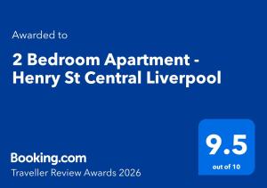 2 Bedroom Apartment - Henry St Central Liverpool