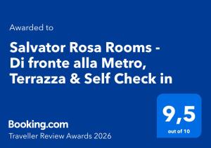 Salvator Rosa Rooms - Di fronte alla Metro, Terrazza & Self Check in