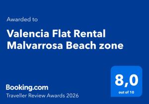Valencia Flat Rental Malvarrosa Beach zone