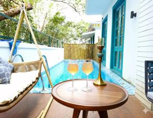 ELIVAAS Signature Casa Lotus 3-BHK Villa with Private Pool, Cosy Nook, Balconies in a Gated Complex