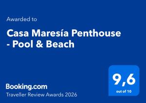 Casa Maresía Penthouse - Pool & Beach