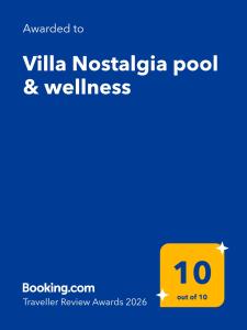 Villa Nostalgia pool & wellness