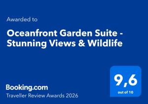 Oceanfront Garden Suite - Stunning Views & Wildlife