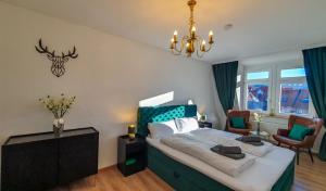 Premium Gruppen-Apartments in Gründerzeit-Villa mit Schlossblick und Parkplatz 16 Gäste