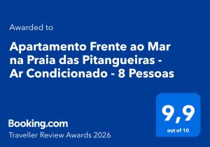 Apartamento Frente ao Mar na Praia das Pitangueiras - Ar Condicionado - 8 Pessoas