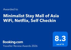 Minimalist Stay Mall of Asia WiFi, Netflix, Self Checkin