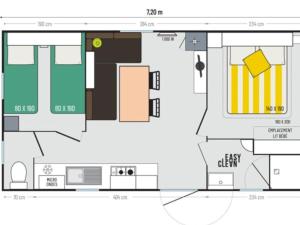 Mobil home confortable - 5 pers. - Terrasse - API-1-52-1292