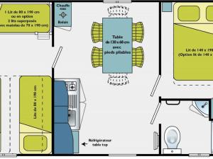Mobile-home 33m² pour 4 pers à Champagnac-le-Vieux - API-1-52-1355