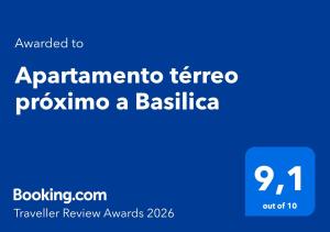 Apartamento térreo próximo a Basilica