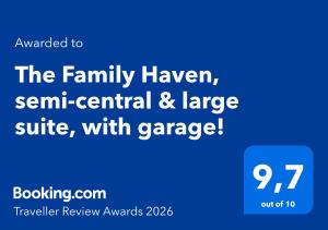 The Family Haven, large suite a few steps from the lake, with garage!