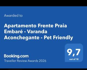 Apartamento Frente Praia Embaré - Varanda Aconchegante - Pet Friendly