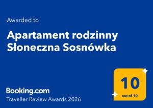 Apartament rodzinny Słoneczna Sosnówka