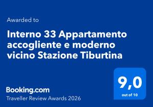 Interno33 Appartamento accogliente e moderno vicino Stazione Tiburtina